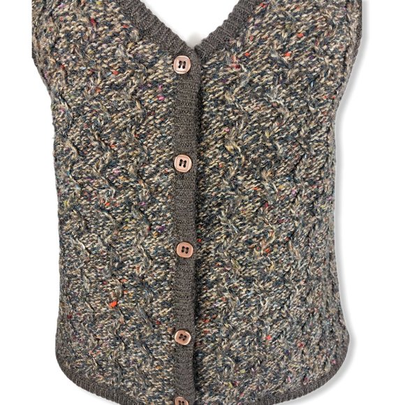 Vintage Kitty Hawk Knitted Button Up Sweater Vest - Picture 6 of 8